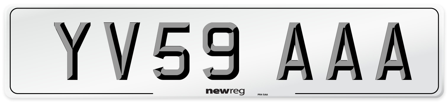 YV59 AAA Number Plate from New Reg
